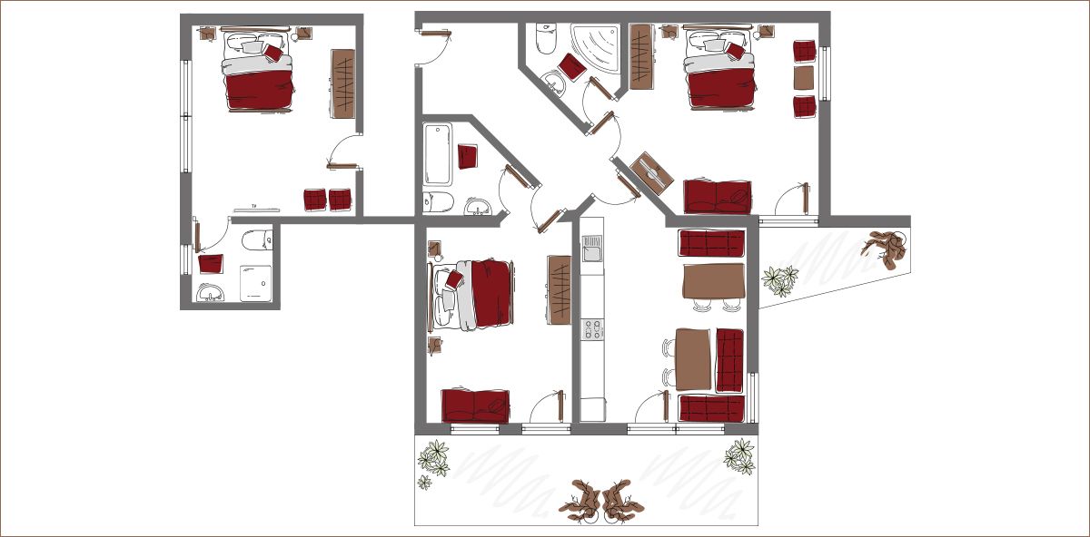 Appartement Berglandschaft